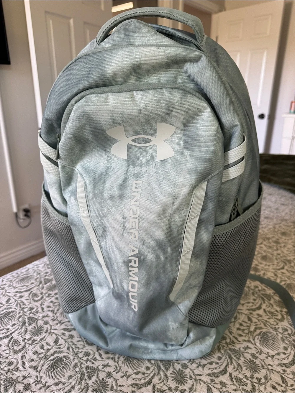NWOT, Under Armour Slate Green Camo-Pattern Backpack